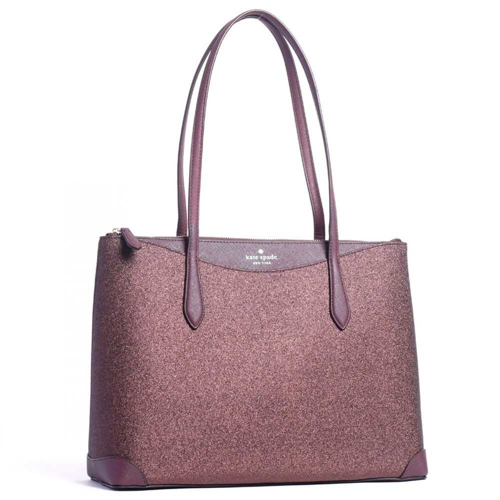 NWT Kate Spade SHIMMY Large Glitter Tote  Deep Nova
